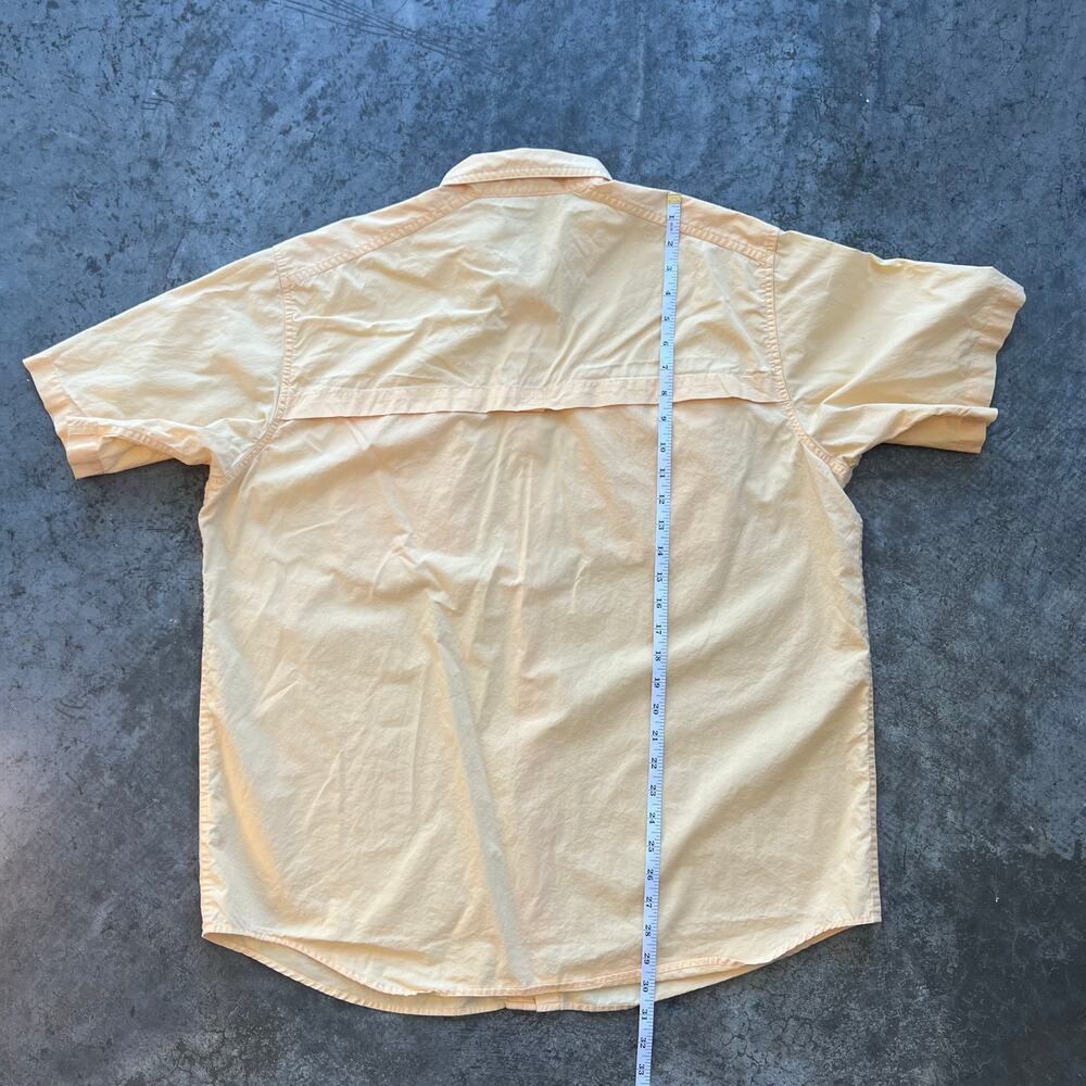 L.L. Bean Men’s Vented Fishing Shirt Short Sleeve Yellow Large Gorpcore VTG - Picture 5 of 6